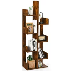 Tangkula 8-Tier Modern Bookshelf Anti-fall Tree Bookcase Storage Rack Suitable For Home & Office Brown/White/Black 15 Tangkula 8-Tier Modern Bookshelf Anti-fall Tree Bookcase Storage Rack Suitable For Home & Office Brown/White/Black -Tangkula GUEST fc8232b0 6a32 4de1 9a10 606d2b05baf9