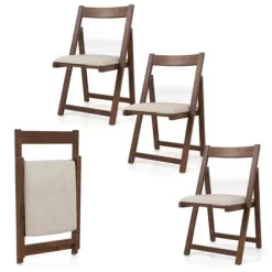 Tangkula Upholstered Dining Chair Set Of 4 W/ Curved Backrest Rubber Wood Frame 23 Tangkula Upholstered Dining Chair Set Of 4 W/ Curved Backrest Rubber Wood Frame -Tangkula GUEST fc8dcbb4 eb28 4451 826b b2e597e5c748