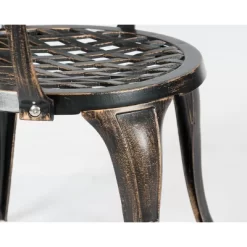 Tangkula Set Of 3 Patio Cast Aluminum Dining Table Chairs Set -Tangkula GUEST fca6b252 bc50 43b7 966d 2e2960597aaa