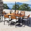 Tangkula 7-Piece Patio Furniture Set Outdoor Dining Chair Set For 6 W/ Acacia Wood & Metal Frame -Tangkula GUEST fd566f62 3cf0 4530 bb4f a116c7529233