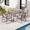 Tangkula 5 PCS Patio Dining Set W/ Wood-like Armrests & Metal Frame For Garden Yard -Tangkula GUEST fda0f2c9 caa4 488e 9b9b dc2708a9c52b