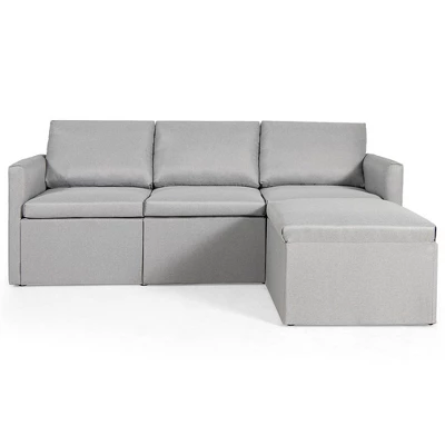 Tangkula Convertible L-shaped Sectional Sofa Couch Chaise W/ Ottoman Cushions 8 Tangkula Convertible L-shaped Sectional Sofa Couch Chaise W/ Ottoman Cushions - Image 7
